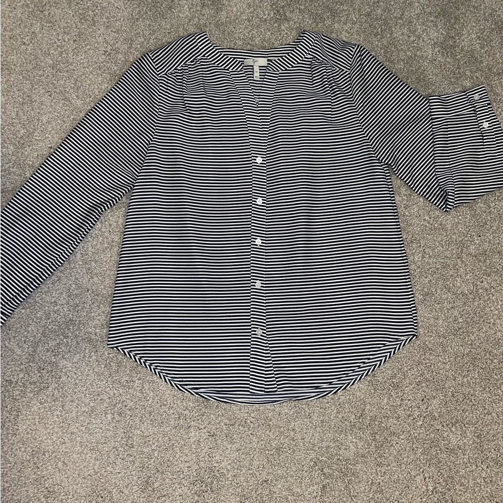 Black and White Blouse